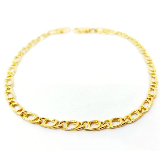 Bracciale Oro Giallo 18 kt-750 catena piatta unisex