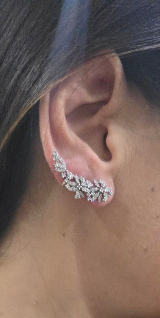Orecchini Donna fantasia che copre tutto l'orecchio in Oro e Diamanti 18kt-750 Diamanti 1,19 Gem-tech