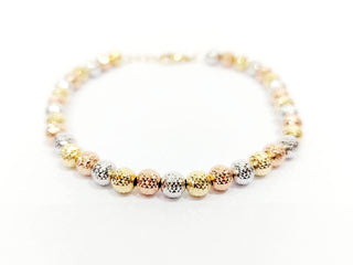 Bracciale sfere milleluci in Oro Giallo Oro Bianco e Oro Rosa 18kt (750)