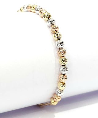 Bracciale sfere milleluci in Oro Giallo Oro Bianco e Oro Rosa 18kt (750)