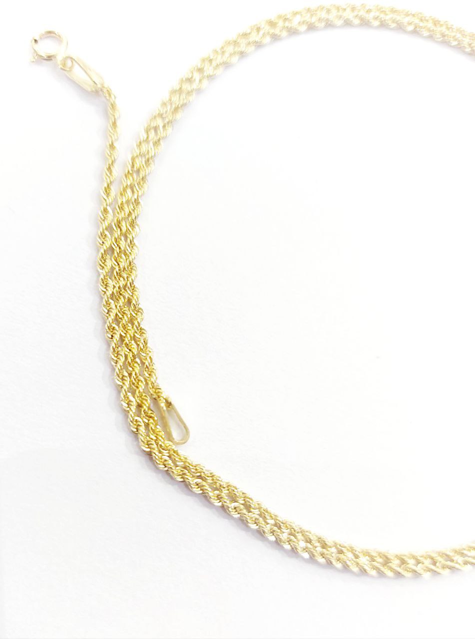 Collana funetta Unisex Oro Giallo e Oro Bianco 18kt 750 - 50cm