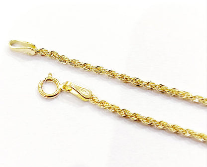 Collana funetta Unisex Oro Giallo e Oro Bianco 18kt 750 - 50cm