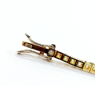 Bracciale modello  tennis in Oro giallo 18 kt con Diamanti bianchi naturali CT 1,60- 21 cm