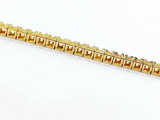 Bracciale modello  tennis in Oro giallo 18 kt con Diamanti bianchi naturali CT 1,60- 21 cm