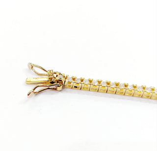 Bracciale modello  tennis in Oro giallo 18 kt con Diamanti bianchi naturali CT 1,60- 21 cm