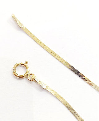 Collana collier modello piattina in Oro Giallo 18kt-750 -50 cm -Gr 2,50