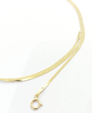 Collana collier modello piattina in Oro Giallo 18kt-750 -50 cm -Gr 2,50