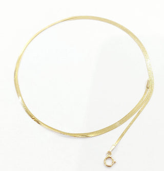 Collana collier modello piattina in Oro Giallo 18kt-750 -50 cm -Gr 2,50