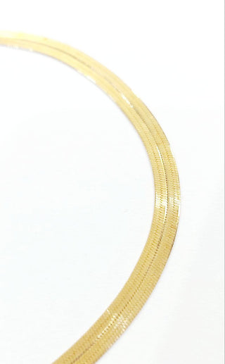 Collana collier modello piattina in Oro Giallo 18kt-750 -45 cm -Gr 5,23