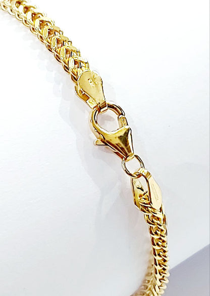 Bracciale modello spiga Unisex Oro Giallo 18 kt -750 -20 cm