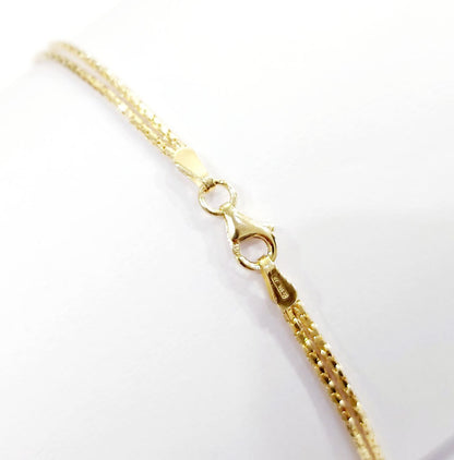 Bracciale cordoncino due fili Nodo 18kt-750-19,50 cm