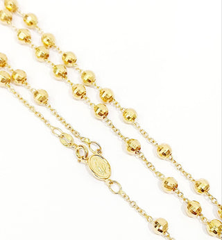 Collana rosario tradizionale  Sfaccettato Oro Giallo 18kt -750 Grammi 19,25