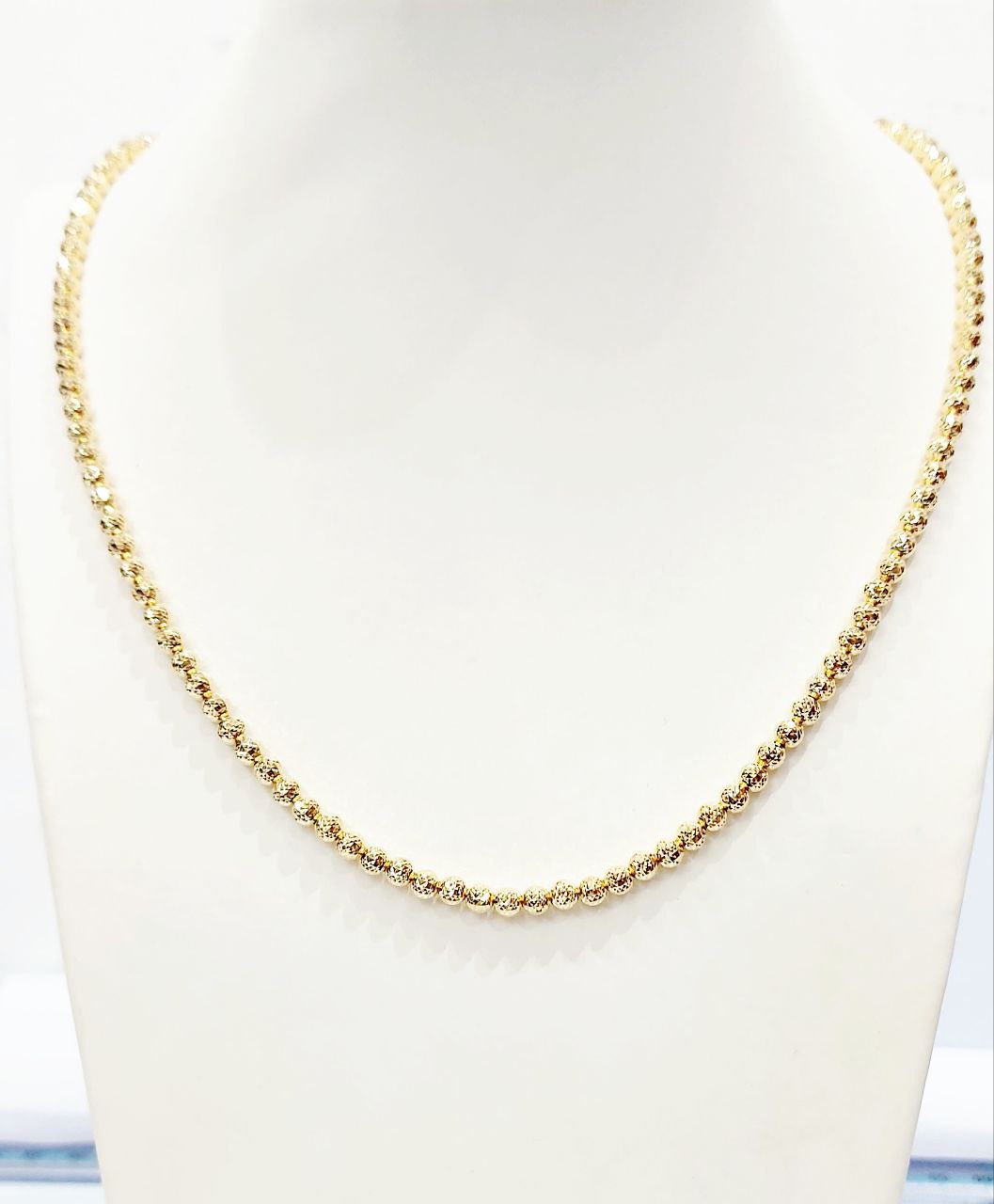 Collana milleluci sfere sfaccettate Donna 45 cm Oro 18kt-750-Grammi 8,43