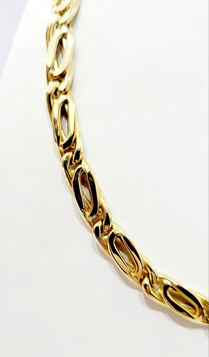 Collana Unisex in maglia piena in Oro Giallo 18 Kt - 750- Grammi 31,48 -48 cm