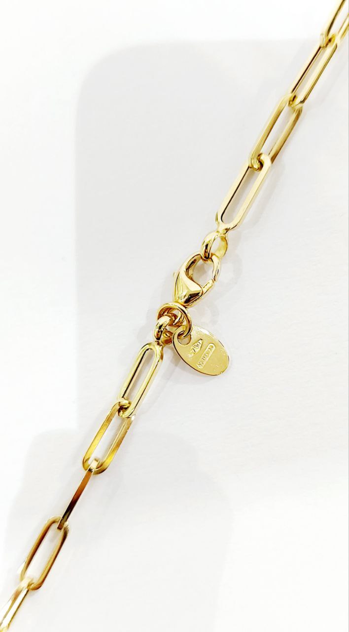 Collana  pendente cuore lucido  in Oro Giallo 18 kt -750